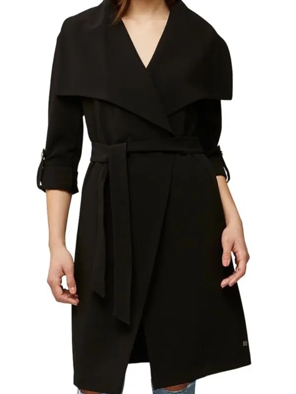 Soia & Kyo Ornella Drape Front Belted Jacket